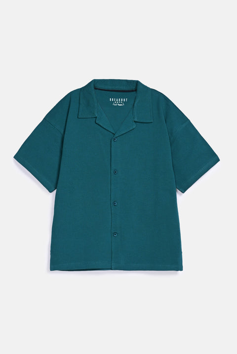 BOYS RESORT COLLAR TEXTURED POLO