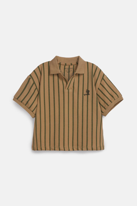 BOYS BOXY FIT STRIPED POLO