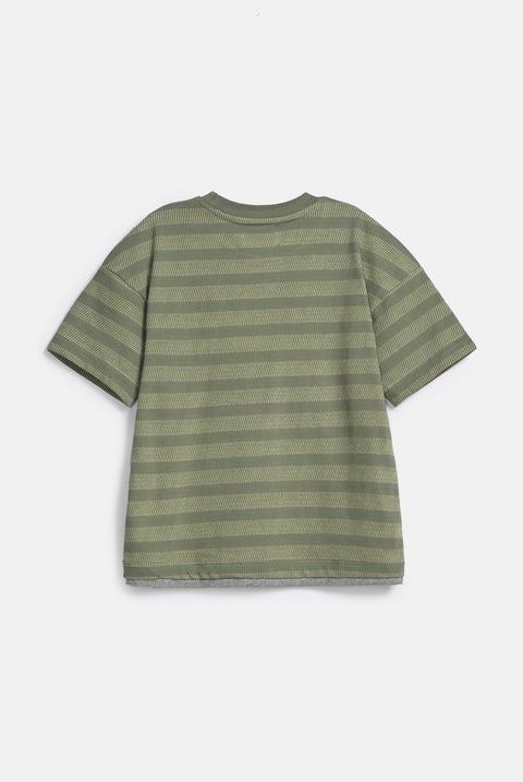 BOYS TEXTURED STRIPED SHIRT