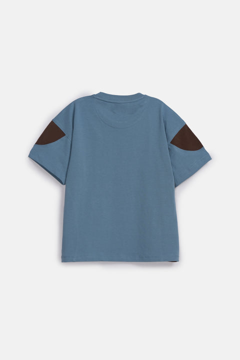 BOYS CONTRAST PANEL TEE