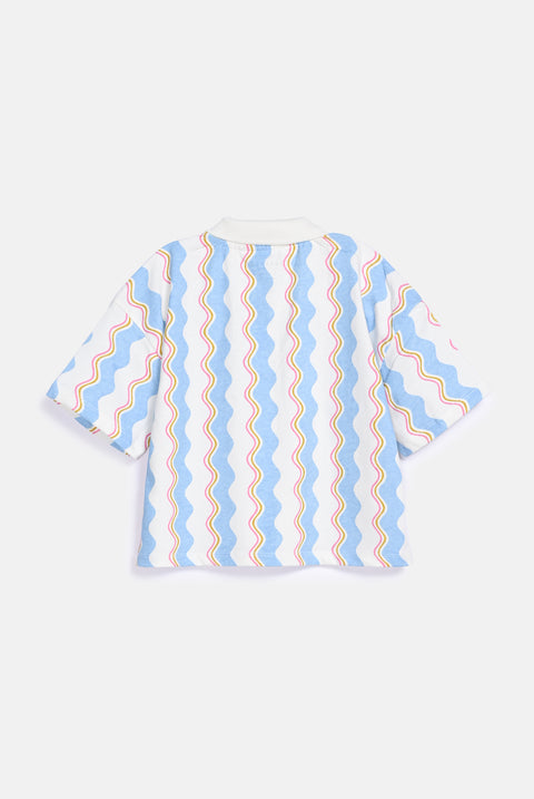 GIRLS BOXY PRINTED POLO