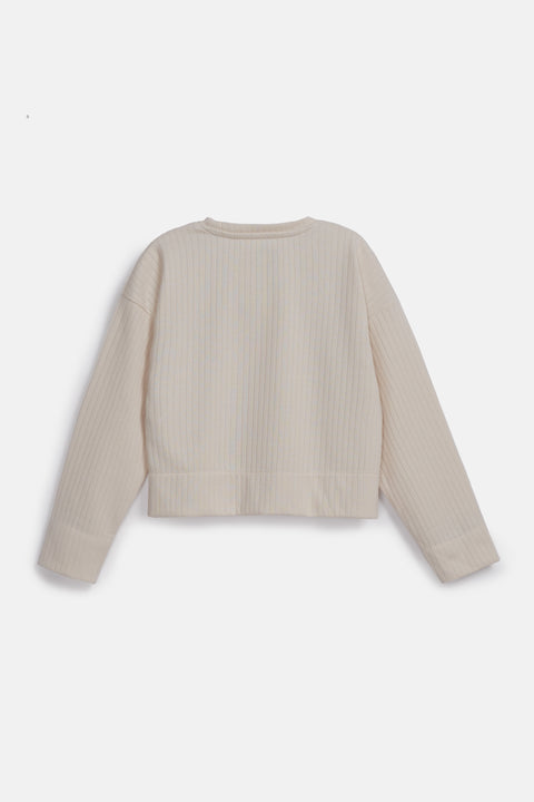 GIRLS BOXY SPECIAL KNIT T-SHIRT