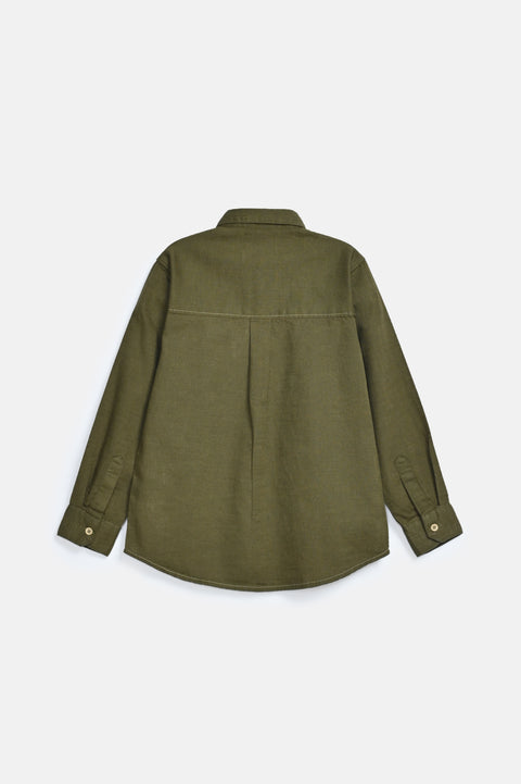 BOYS LINEN BLEND FULL SLEEVE SHIRT