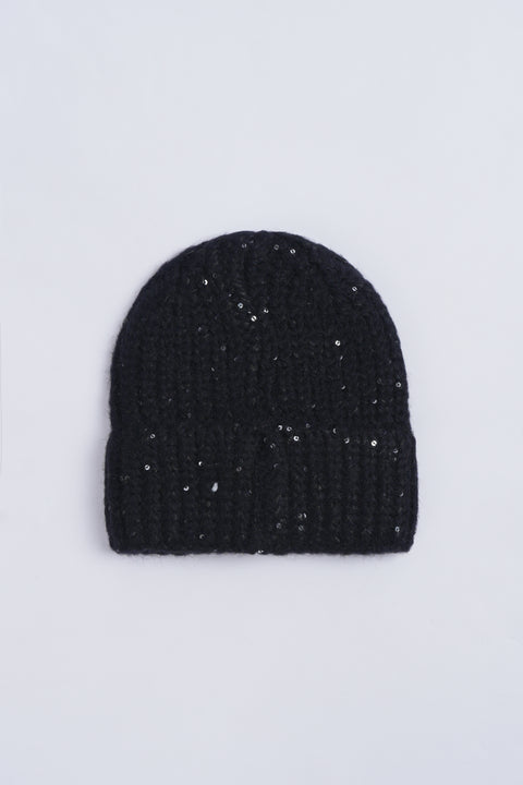 GIRLS KNITTED SEQUINS CAP