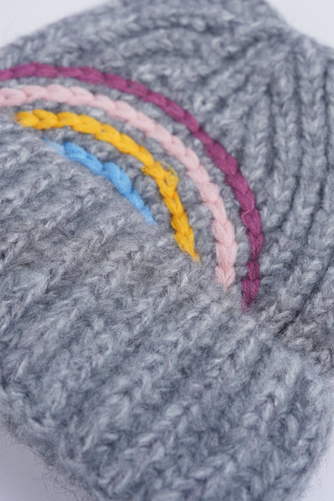 GIRLS RAINBOW EMBROIDERED CAP