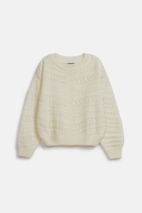 GIRLS BOXY OPEN KNIT SWEATERS