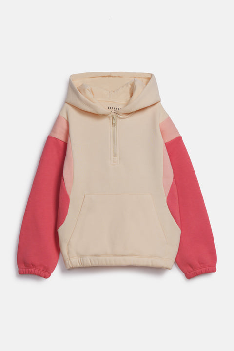 GIRLS CONTRAST PANELLED HOODIE