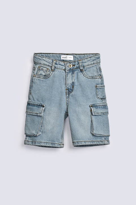 BOYS DENIM CARGO SHORTS