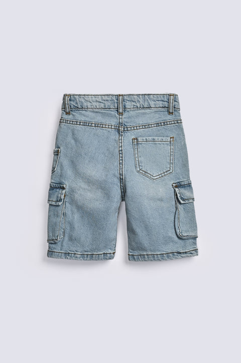 BOYS DENIM CARGO SHORTS