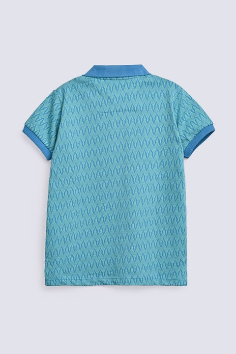 BOYS JACQUARD POLO