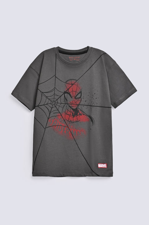 BOYS DROP SHOULDER SPIDER MAN PRINTED TEE
