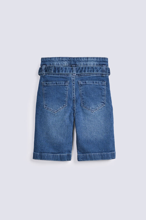 GIRLS DENIM SHORTS WITH BELT