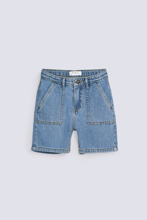 BOYS CARPENTER POCKET DENIM SHORTS