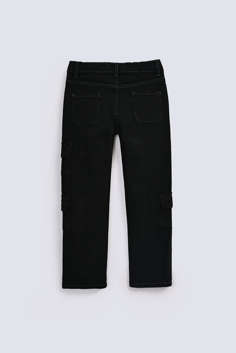 BOYS CARGO POCKET DENIM