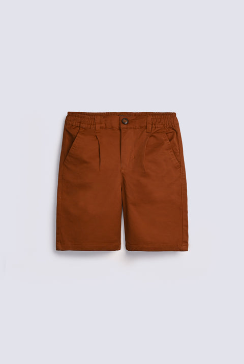 BOYS PLEATED TWILL SHORTS