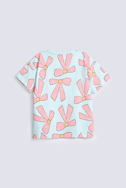GIRLS DROP SHOULDER PRINTED T SHIRT