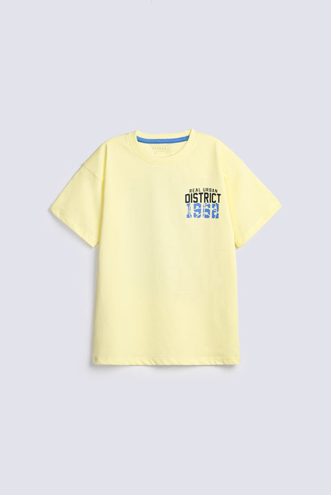 BOYS DROP SHOULDER PRTINED TEE