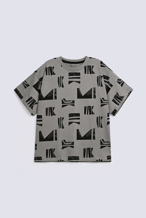 BOYS BOXY FIT PRINTED TEE