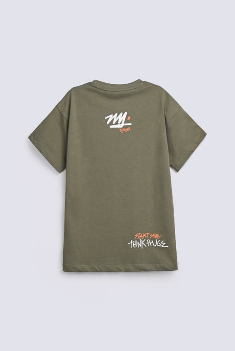 BOYS DROP SHOULDER GRAPHITE PRINT TEE
