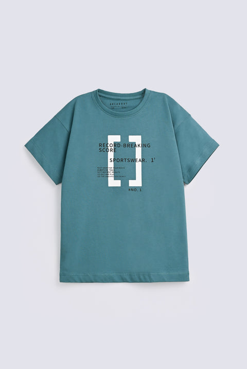 BOYS DROP SHOULDER PRINTED TEE