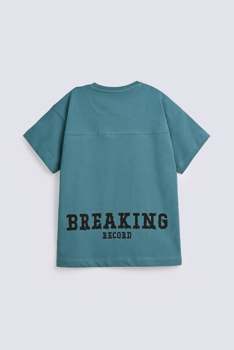 BOYS DROP SHOULDER PRINTED TEE