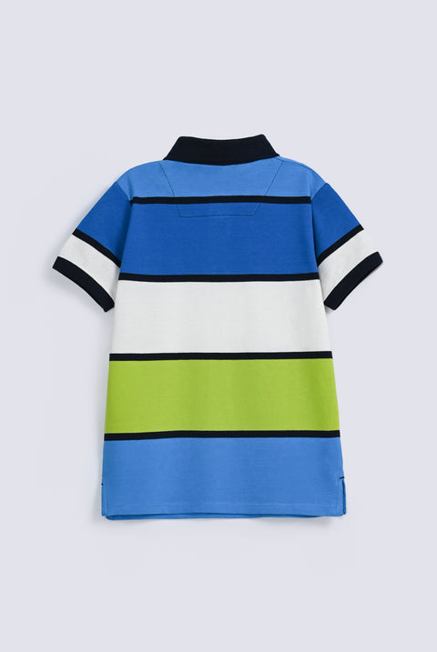 BOYS ENGINEERED STRIPER POLO
