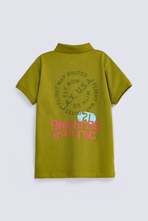 BOYS STITCH DETAIL NY POLO