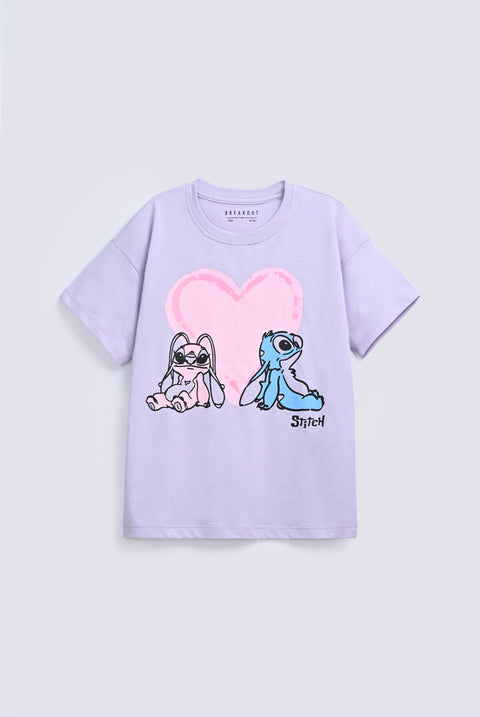 GIRLS LILO & STITCH PRINTED T SHIRT