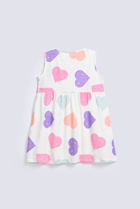 GIRLS BASIC PRINTED DRESS