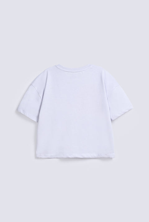 GIRLS HELLO KITTY PRINTED T SHIRT