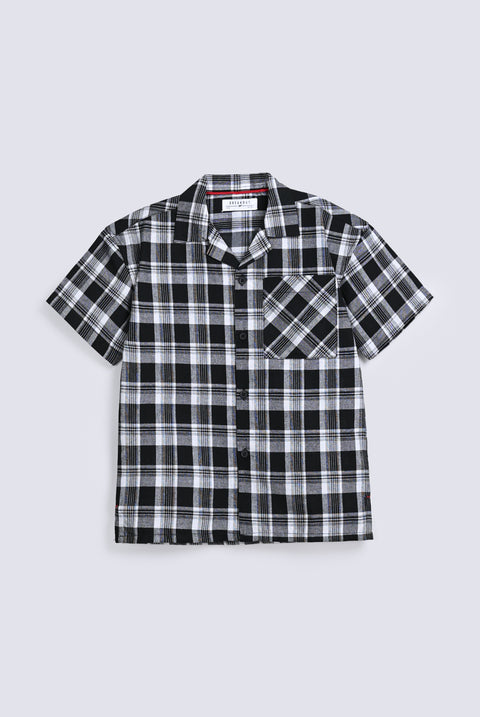 BOYS DROP SHOULDER CHECKERED SHIRT