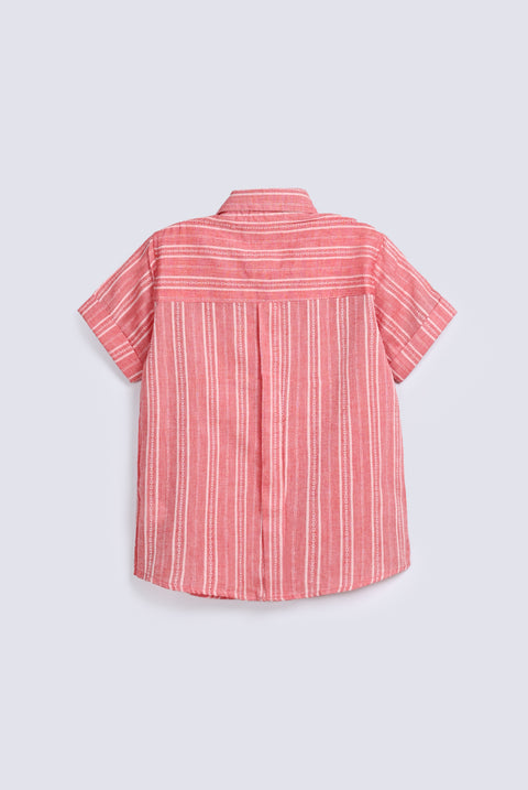 BOYS JACQUARD STRIPER SHIRT