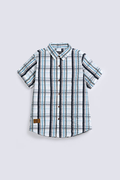 BOYS SEERSUCKER STRIPER SHIRT
