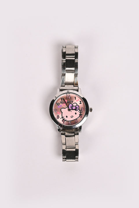 GIRLS HELLO KITTY METAL WATCH