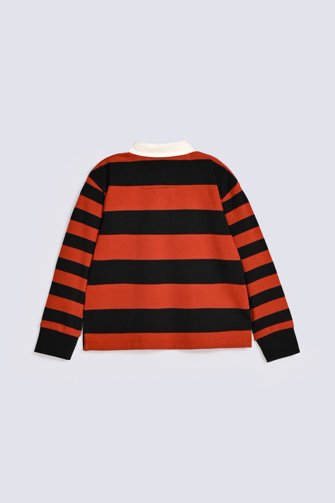 BOYS FULL SLEEVE STRIPED POLO
