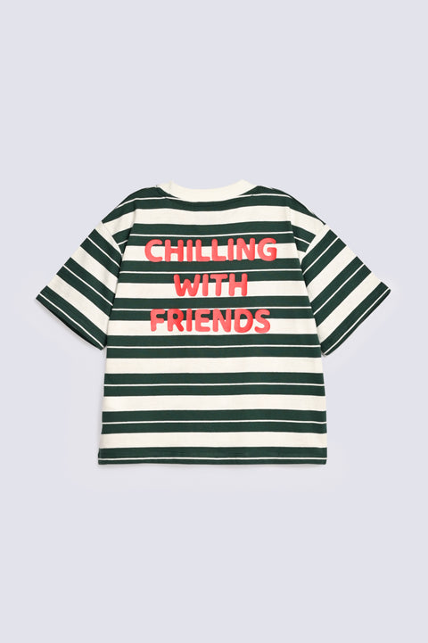 BOYS STRIPED BOXY FIT TEE