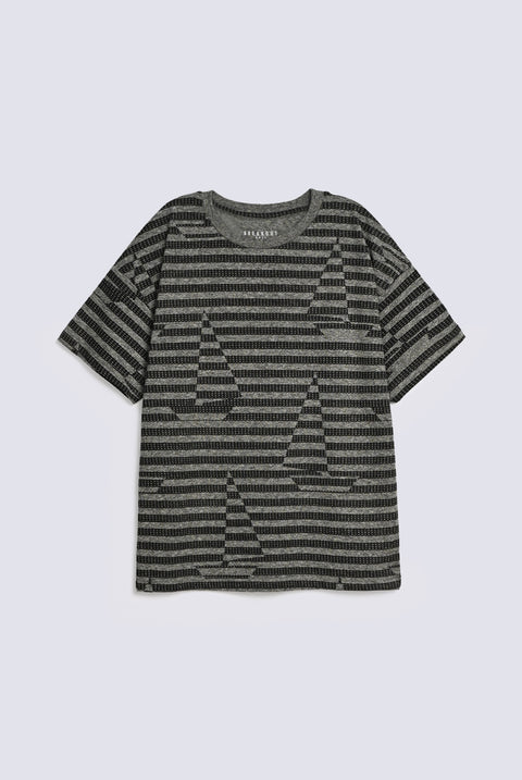BOYS STRIPED DROP SHOULDER TEE