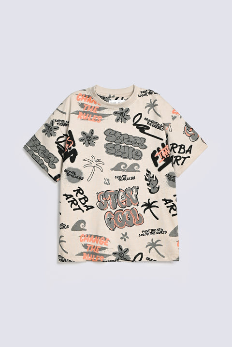 BOYS GRAFFITI PRINT TEE
