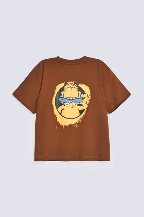 BOYS GARFIELD PRINT TEE