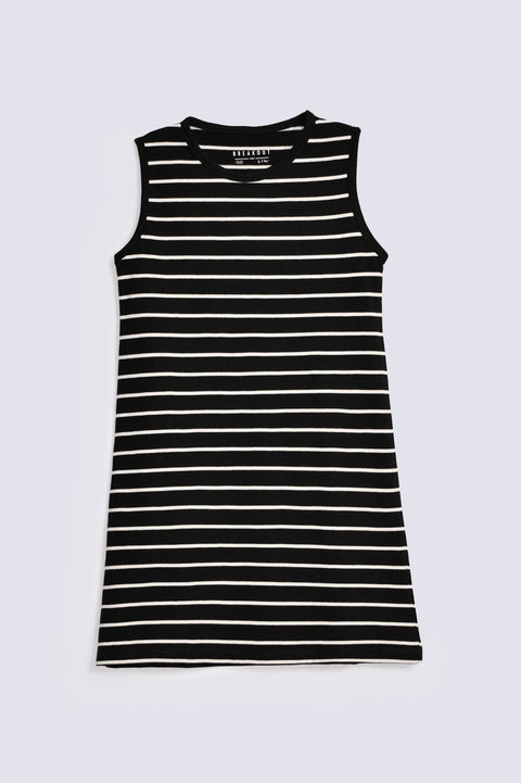GIRLS STRIPERED KNIT DRESS