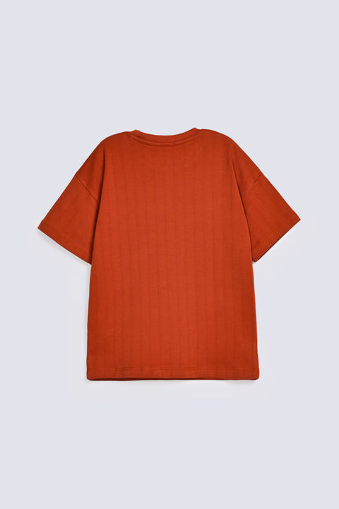 GIRLS DROP SHOULDER SPECIAL KNIT TEE