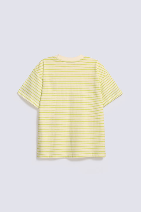 GIRLS DROP SHOULDER FLORAL PRINTED T-SHIRT