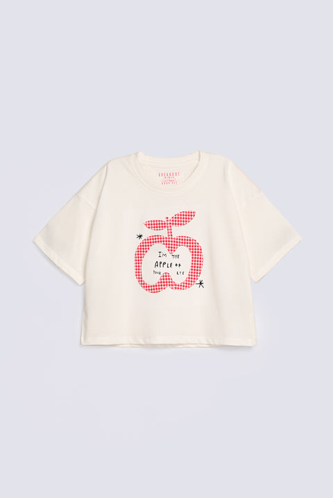 GIRLS BOXY FIT APPLIQUE T-SHIRT