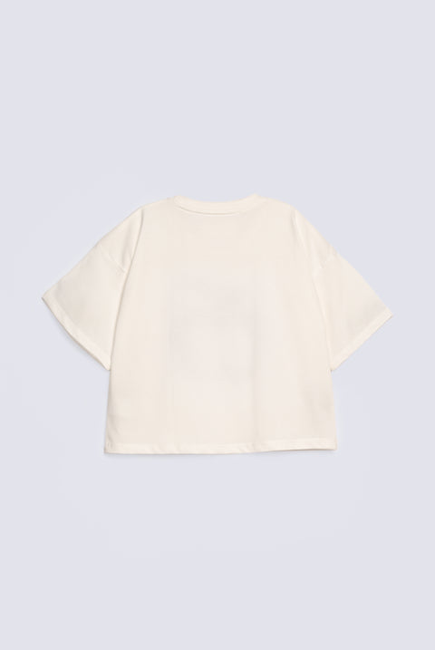 GIRLS BOXY FIT APPLIQUE T-SHIRT