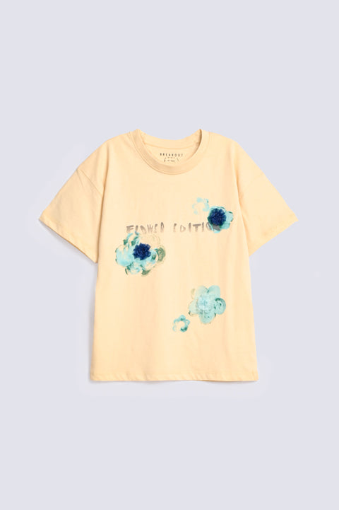 GIRLS FLORAL APPLIQUE T-SHIRT