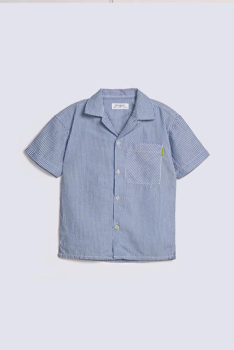 BOYS SEER SUCKER STRIPED SHIRT