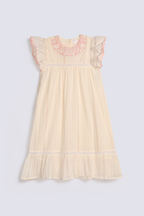 GIRLS EMBROIDERED LONG DRESS