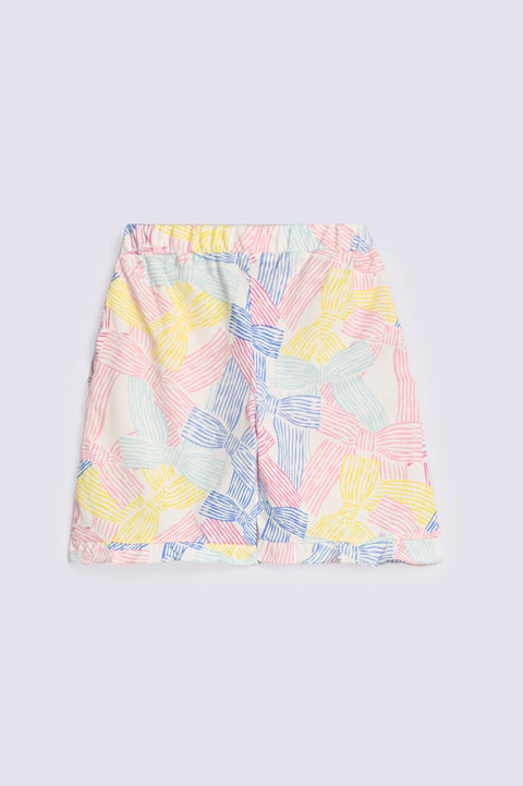GIRLS PRINTED SHORTS WITH FRILL