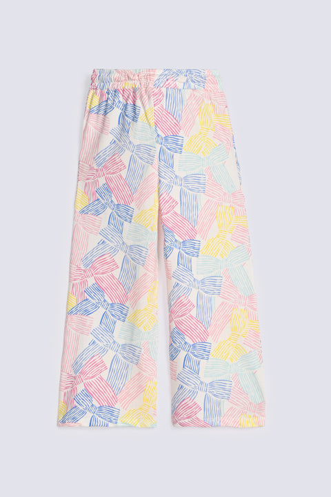 GIRLS PRINTED LOOSE TROUSERS