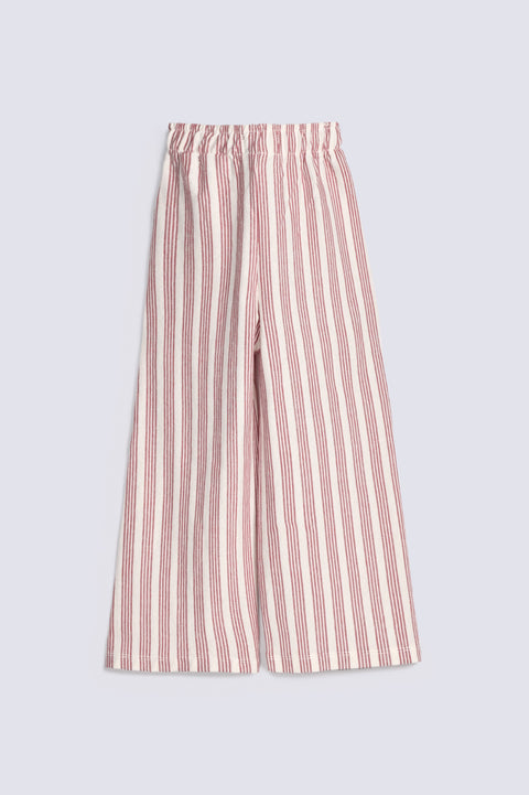 GIRLS JACQUARD STRIPED LOOSE TROUSERS